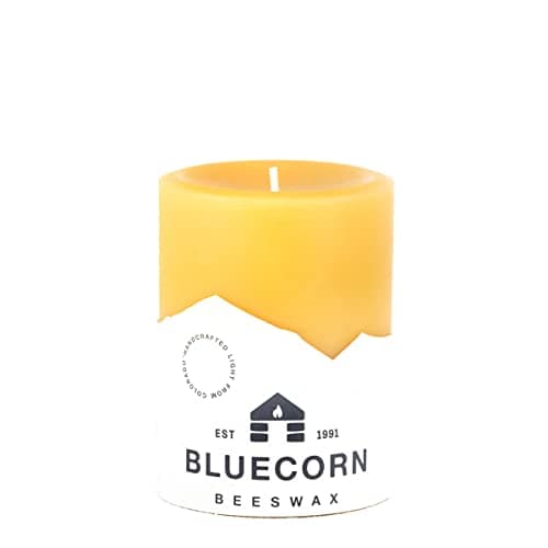 Bluecorn Beeswax 100% Pure Beeswax Pillar Candles